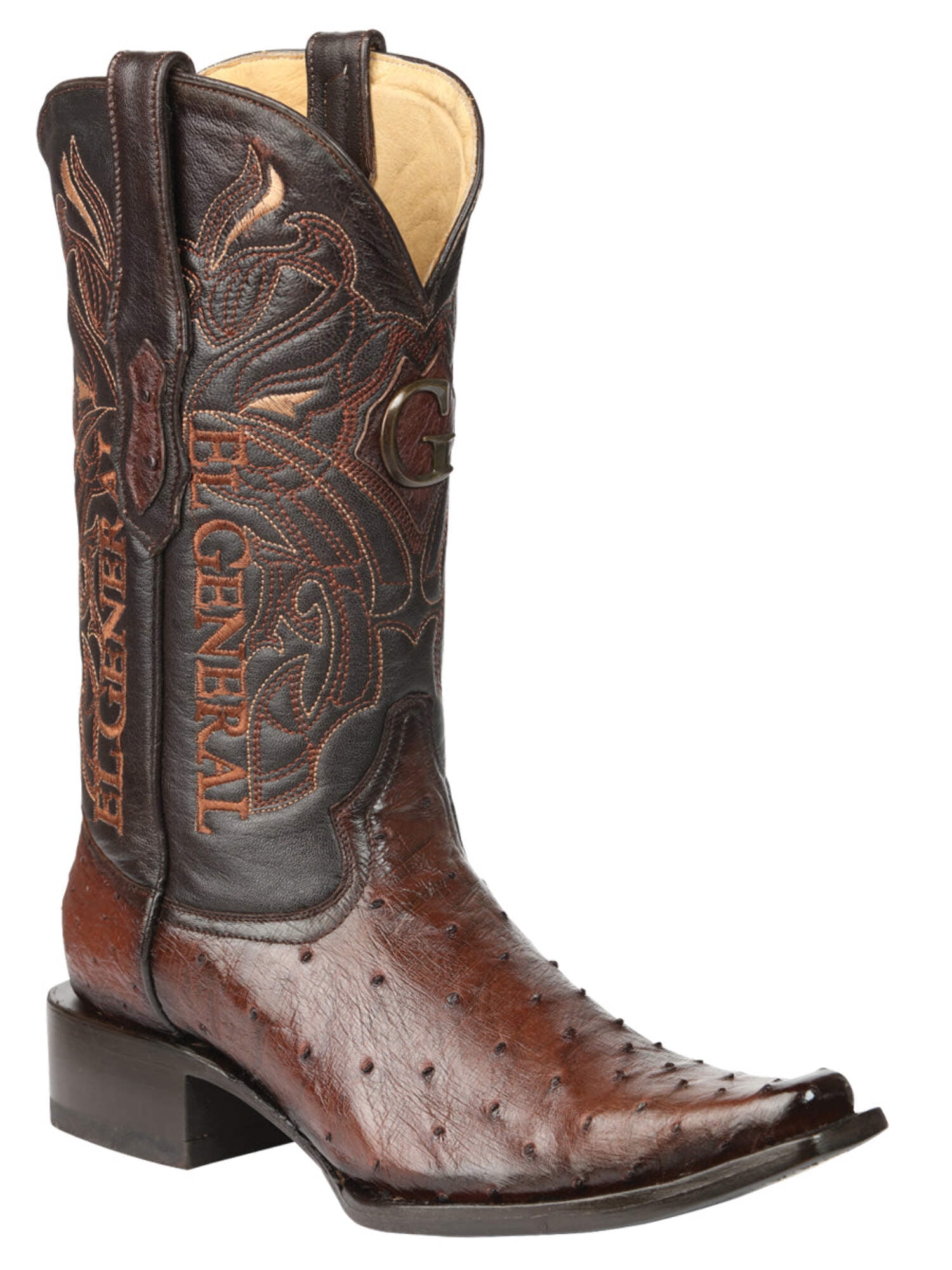 El General Men's Exotic Caiman Nuca Cowboy Boots - Black 45081