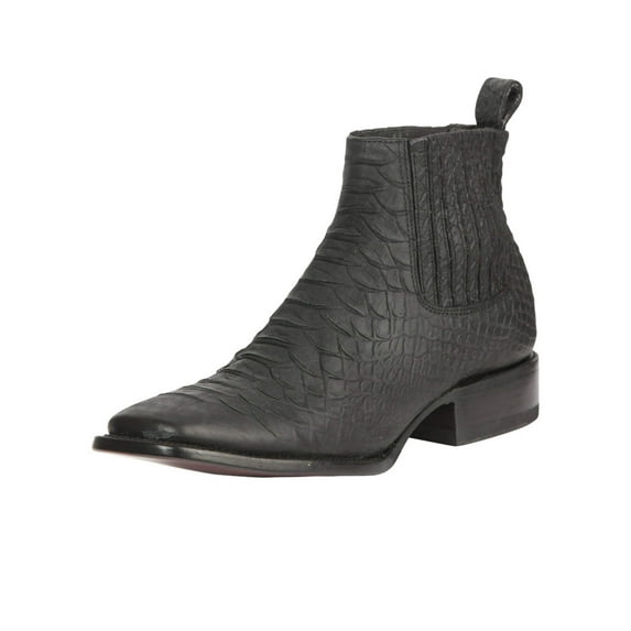 El General Men’s Python Imitation Black Ankle Boots 45091