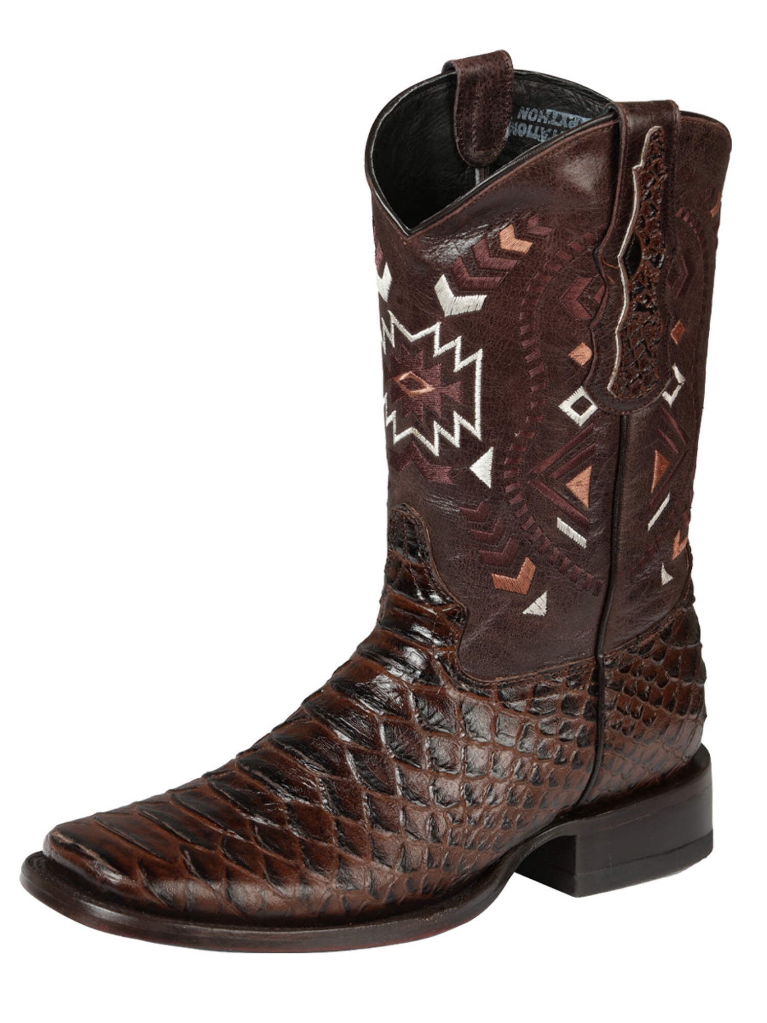 Python Rodeo El General Men’s Python Imitation Rodeo Boots - Brown 45095 - Walmart.com