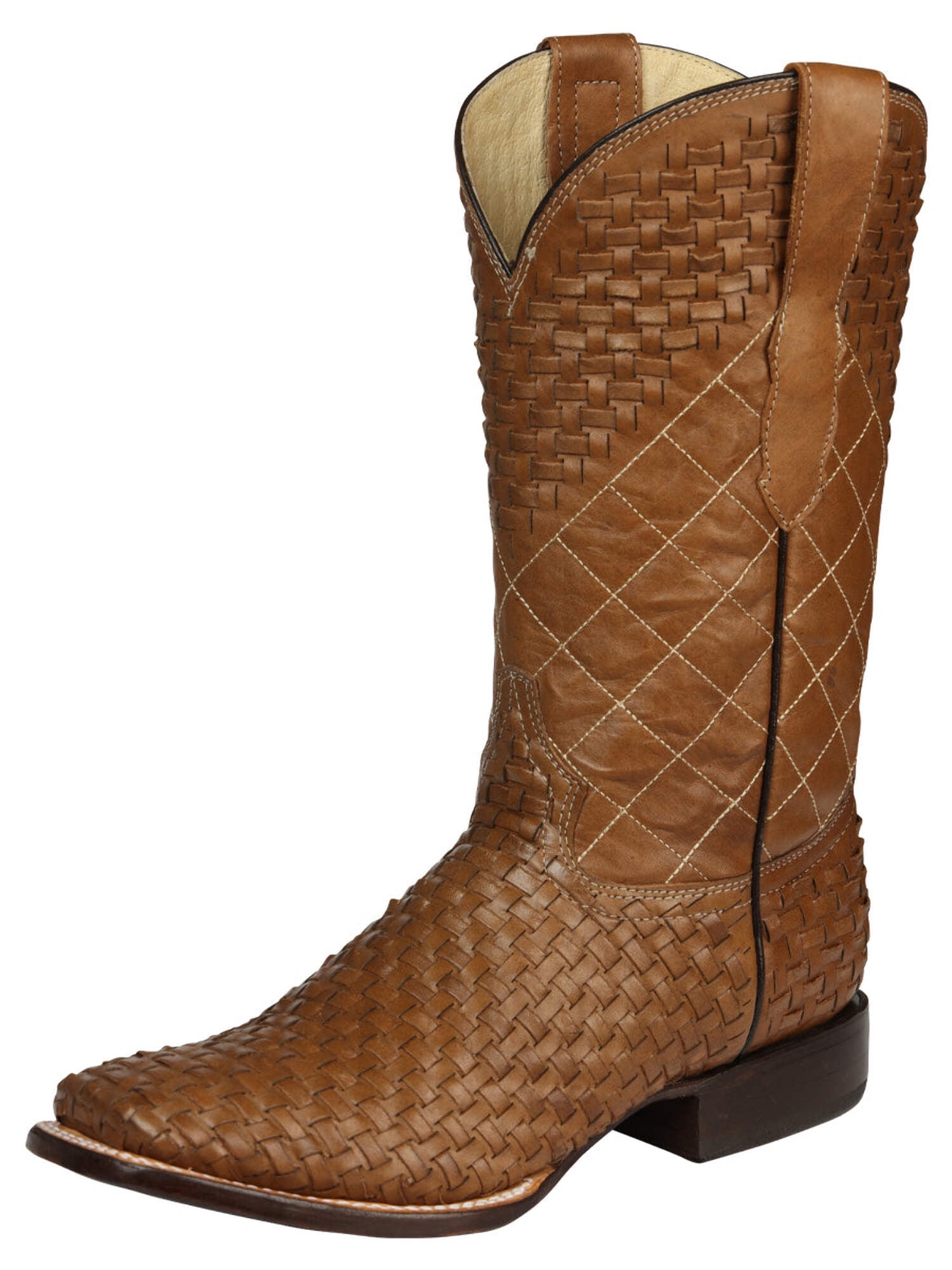 El General Men’s Python Imitation Rodeo Boots - Brown 45437