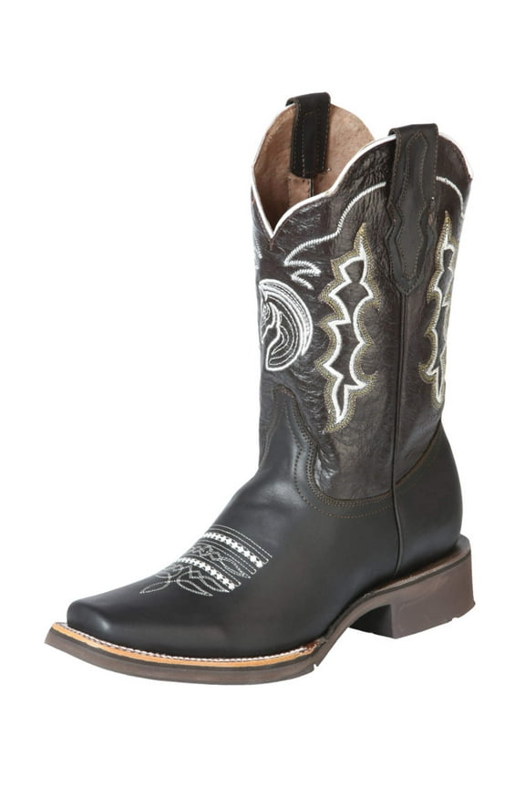 Men's Genuine Leather Embroidered Design Western Cowboy Boots 'El General' 51118