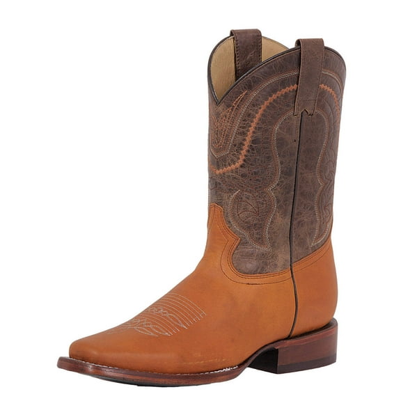 Men's Genuine Leather Classic Western Cowboy Boots 'El General' Honey 42995