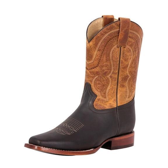 Men's Classic Bovine Choco Leather Rodeo Boots 'El General' Choco Color 42996