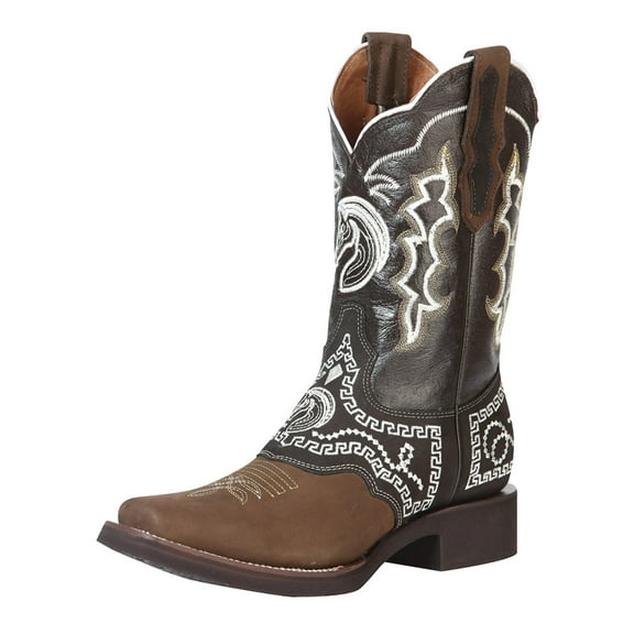 Men's Rodeo Leather Embroidered Saddle Western Cowboy Boots 'El General' 51117