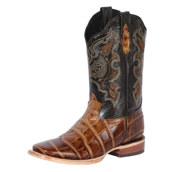 Men's Rodeo Crocodile Printed Cowboy Boots 'El General' Light Brown 41794