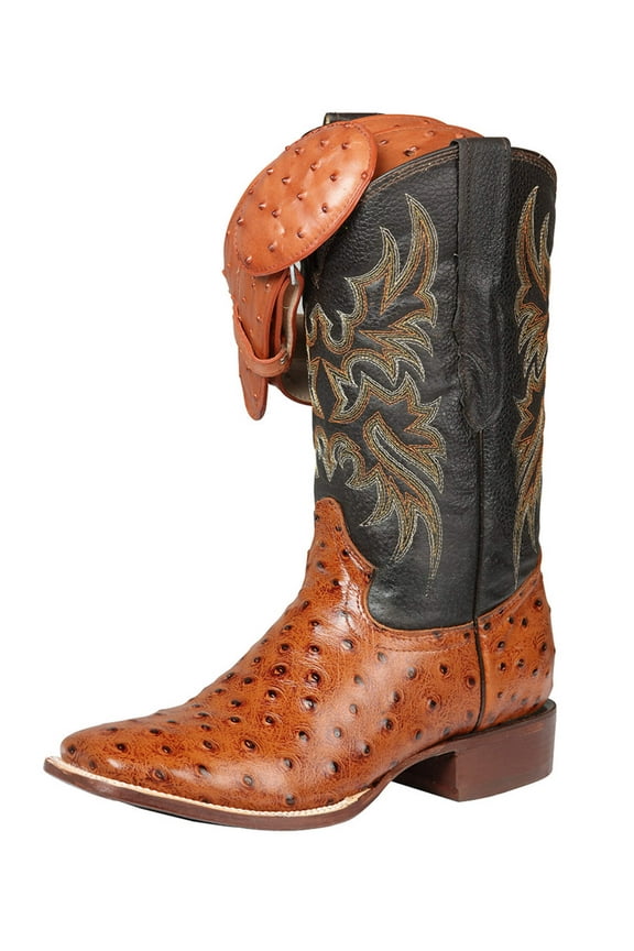 Men's Printed Ostrich Leather Cowboy Rodeo Boots 'El Señor de los Cielos' 44936
