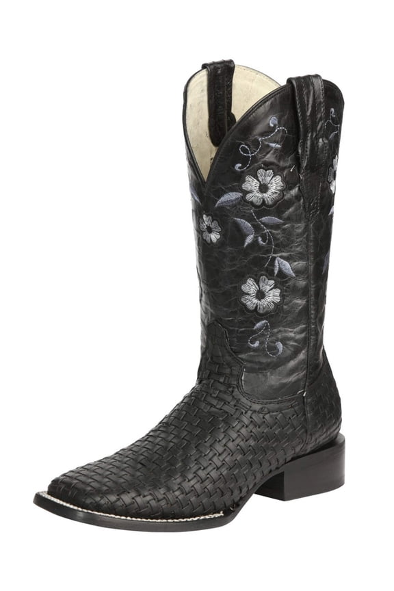 El General Women’s Rodeo Boots Petatillo - Black 44856