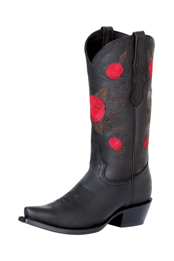 El General Womens Rodeo Boot - Crazy Black 41908