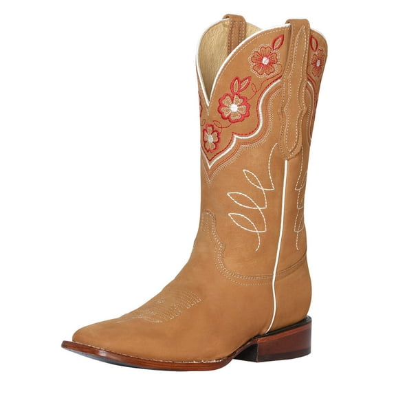 El General Womens Rodeo Boot - Nobuck Peach 42979