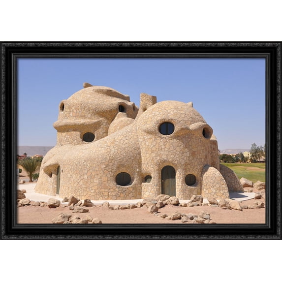 El Gouna, Red Sea, Egypt 40x28 Large Black Ornate Wood Framed Canvas Art