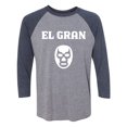 thumbnail image 1 of El Gran Unisex 3/4 Sleeve Baseball Raglan Tee, 1 of 2