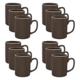 thumbnail image 1 of El Grande Matte Ceramic Mugs 20 oz. Set of 12, Bulk Pack - Perfect for Tea, Espresso, Cappuccino, Hot Cocoa - Dark Brown, 1 of 5