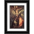 thumbnail image 1 of El Greco 2x Matted 18x24 Black Ornate Framed Art Print 'Christ on the cross with two Maries and St. John', 1 of 2