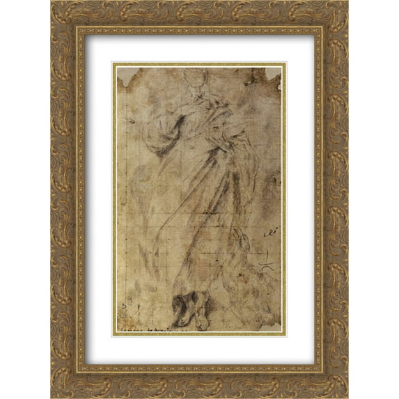 El Greco 2x Matted 18x24 Gold Ornate Framed Art Print 'not identified'