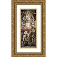 thumbnail image 1 of El Greco 8x14 Gold Ornate Wood Framed with Double Matting Museum Art Print Titled - Baptism of Christ, 1 of 4