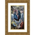 thumbnail image 1 of El Greco (Domenikos Theotokopoulos) 12x18 Gold Ornate Wood Frame and Double Matted Museum Art Print Titled - Madonna and Child with Saint Martina and Saint Agnes (1597-1599), 1 of 4