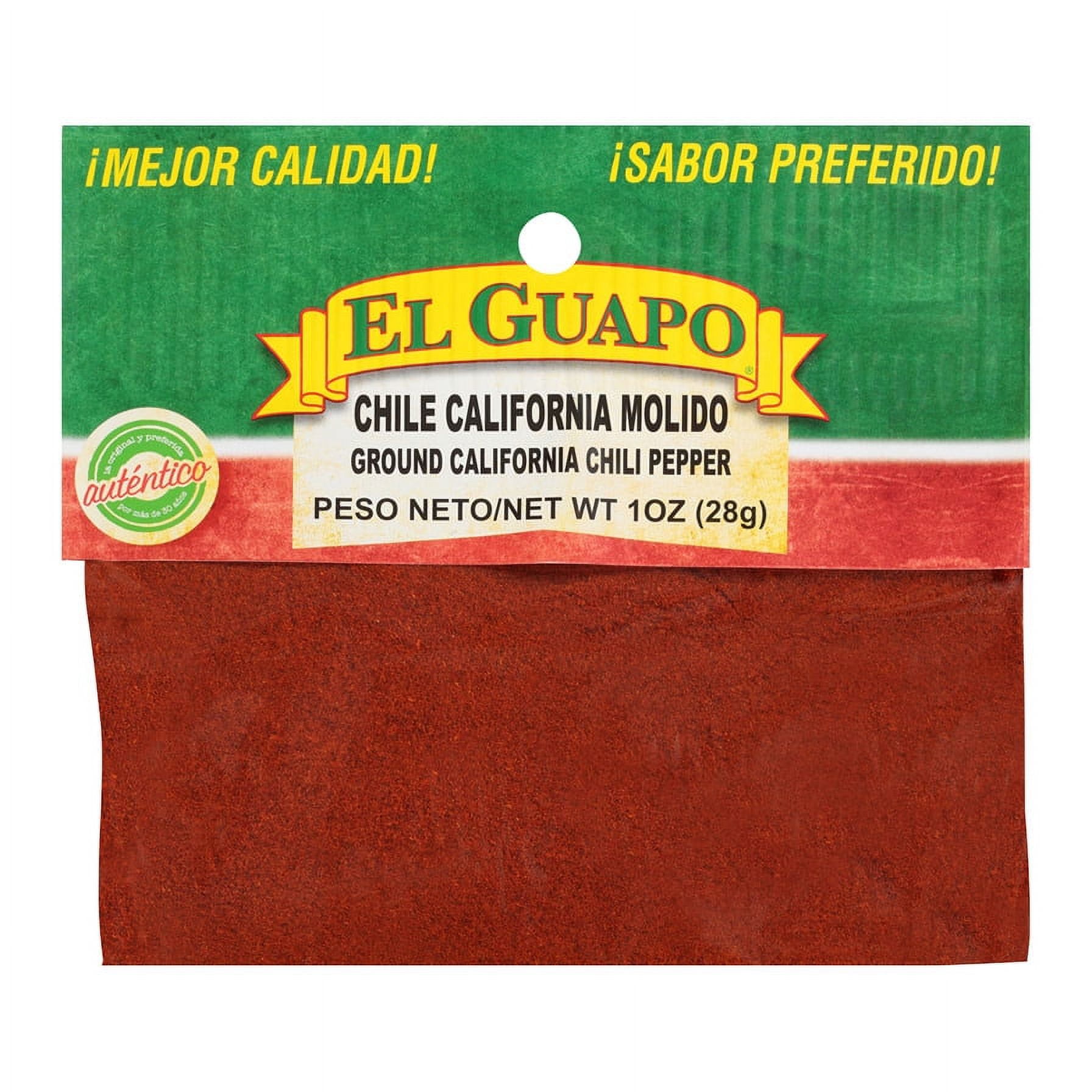 El Guapo Ground California Chili Pepper (Chile California Molido), 1 oz