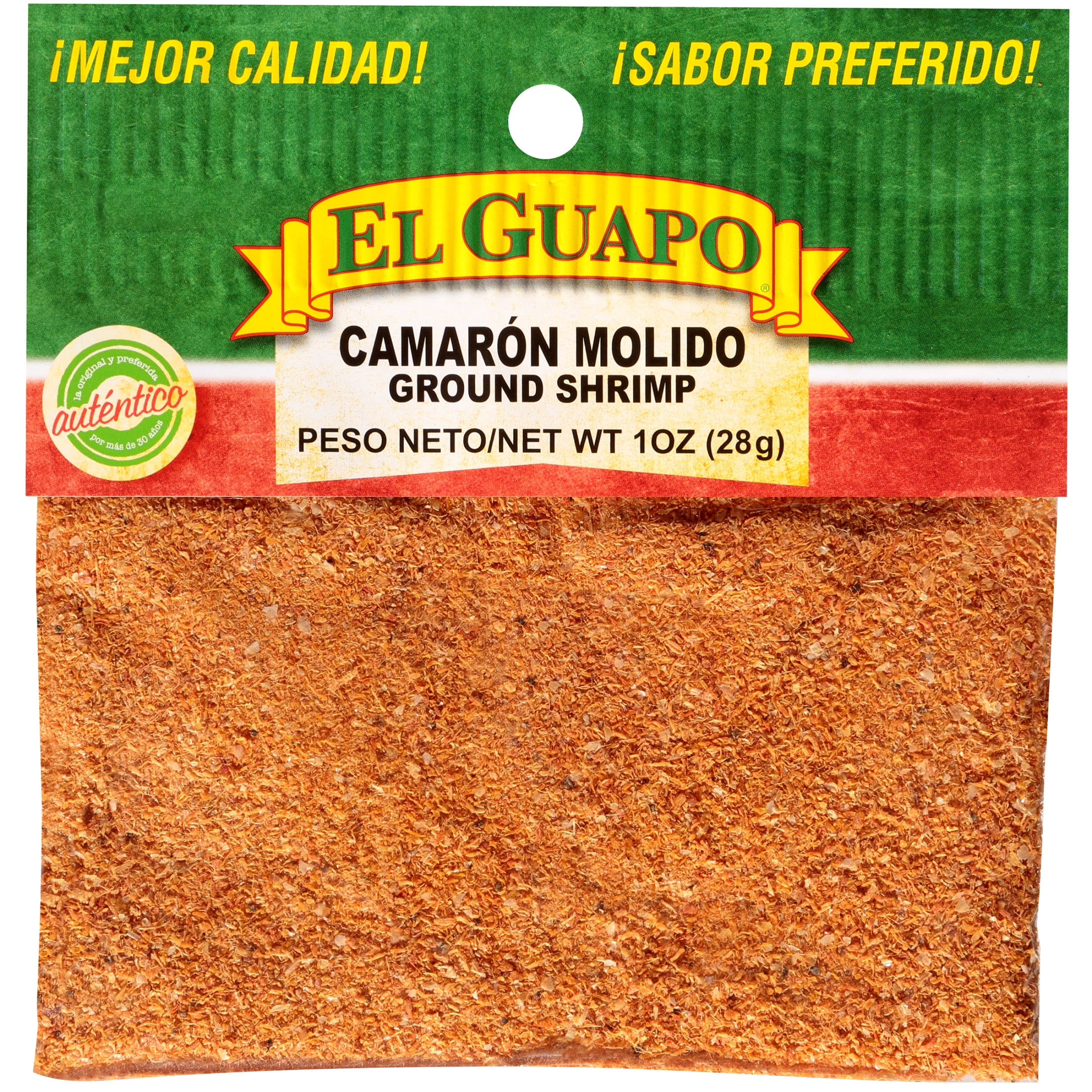 El Guapo Ground Dried Shrimp (Camaron Seco Molido), 1 oz Bag