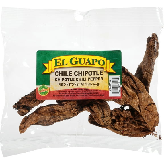 El Guapo Whole Chipotle Chili Pepper Pods, 1.5 oz Bag