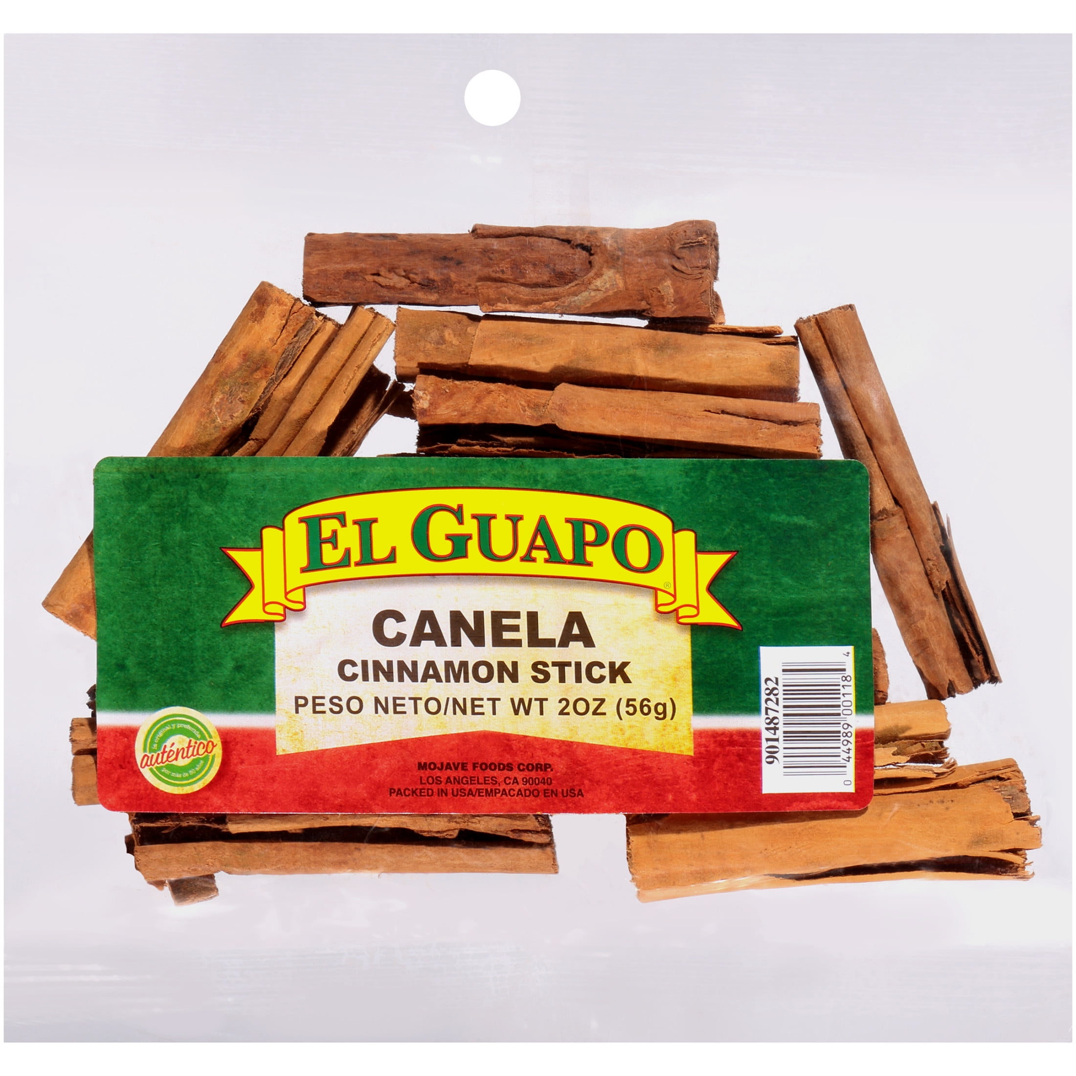 El Guapo Whole Cinnamon (Canela Entera), 2 oz Bag