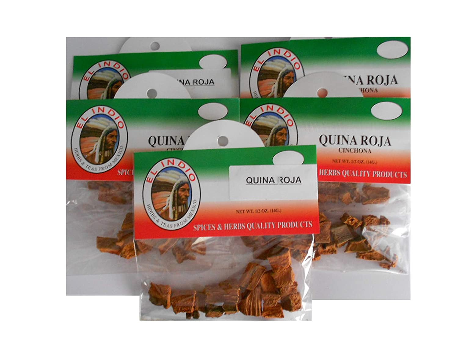 El Indio Quina Roja (Cinchona) 5-Pck / Net Wt 1/2oz (14gr)