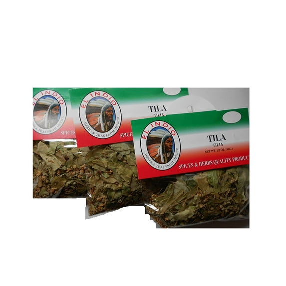 El Indio Tea/ Hierba Tila / Tilia-Dried Natural Herbs Net Wt. 1/2 oz. (14 g) -3 Pack