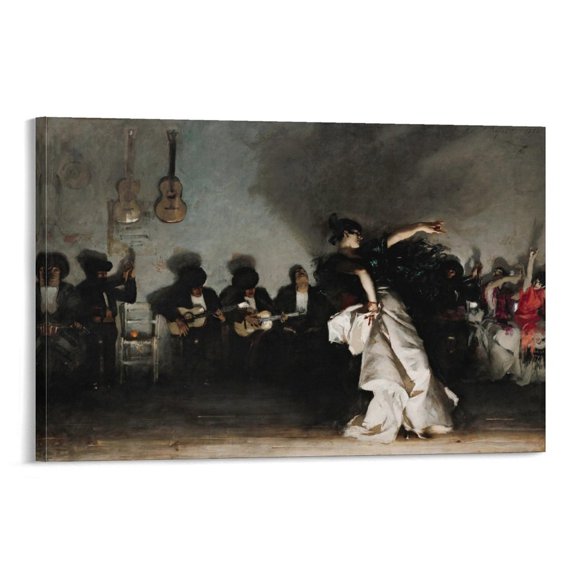 El Jaleo 1882 John Singer Sargent Art Poster Canvas Painting Decor Wall Print Photo Gifts Home Modern Decorative Posters 16x24inch(40x60cm)