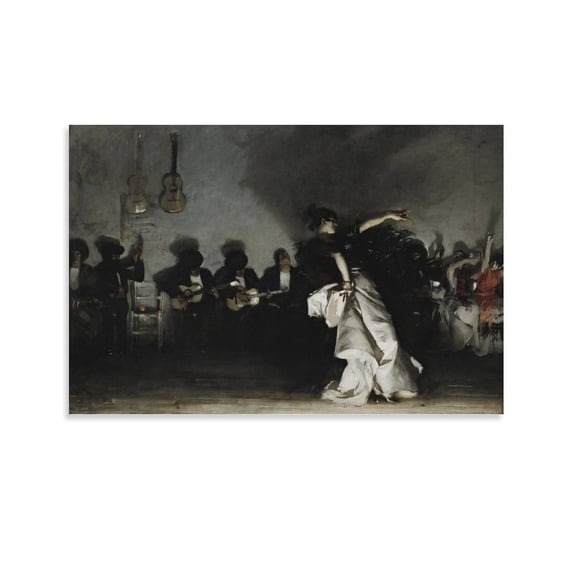 El Jaleo (Spanish Dancer) 1882 Prints By John Singer Sargent Paintings Art Poster Gifts Canvas Painting Poster Wall Art Decorative Picture Prints Modern Decor 16x24inch(40x60cm)
