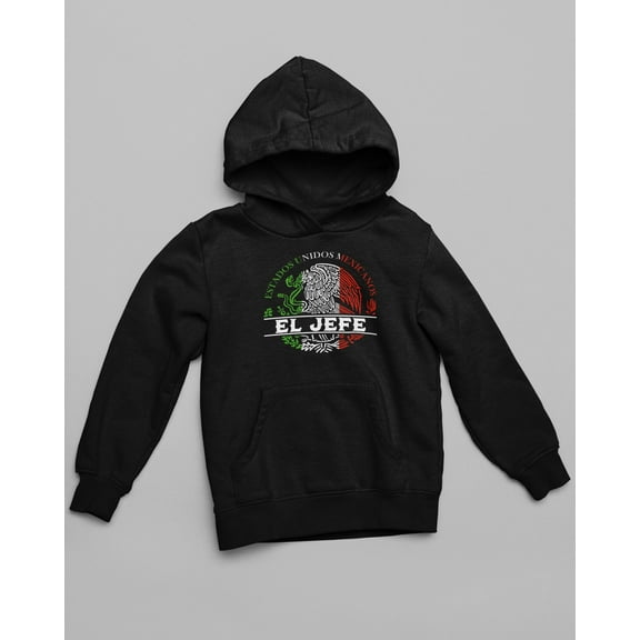El Jefe Hoodie Mexican Sweatshirt Gift for Dad Aguila Mexican Flag Mexico Proud Christmas Present Padre Puro Cholo Boyfriend Birthday Idea