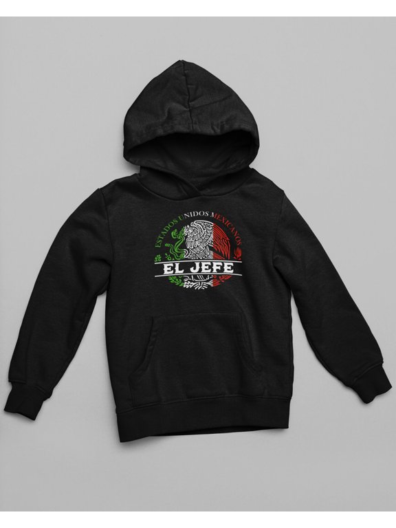 El Jefe Hoodie Mexican Sweatshirt Gift for Dad Aguila Mexican Flag Mexico Proud Christmas Present Padre Puro Cholo Boyfriend Birthday Idea