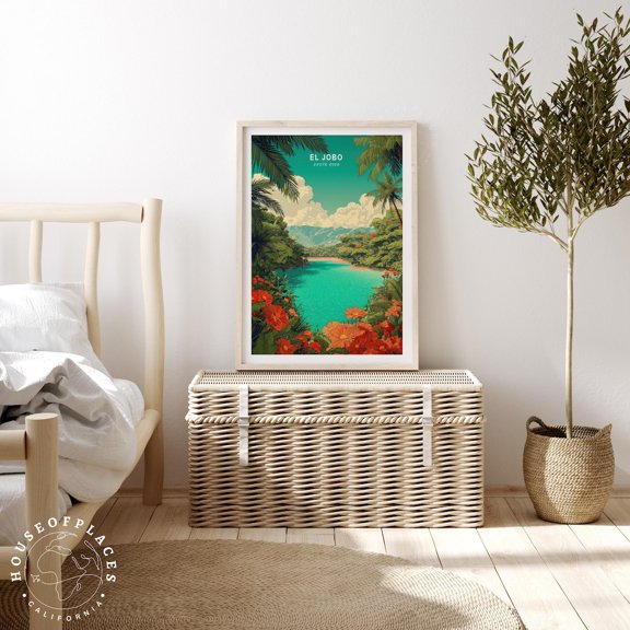 El Jobo Costa Rica Minimalist Travel Wall Art Home Decor