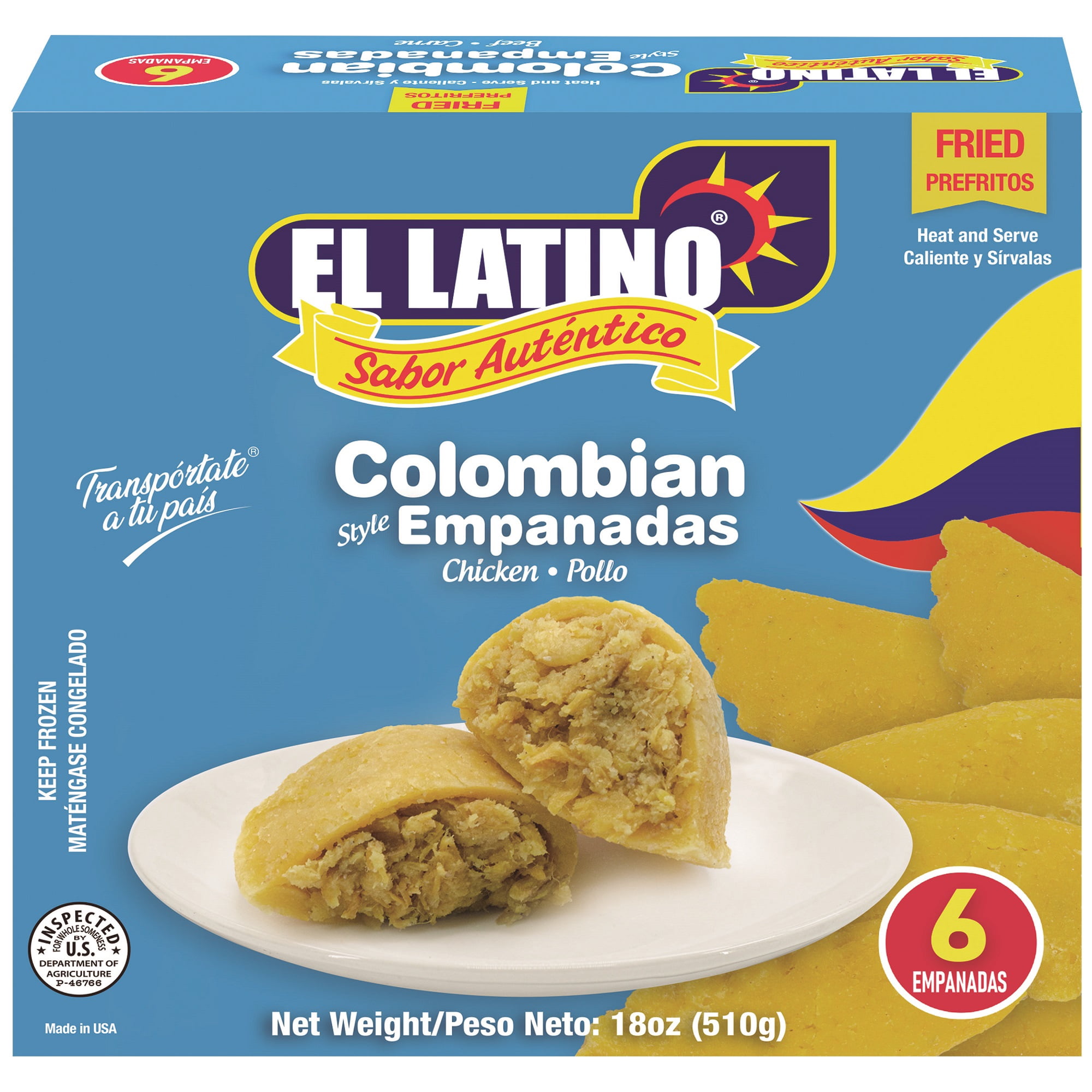 El Latino Empanadas Colombianas CHICKEN 18oz 6PK