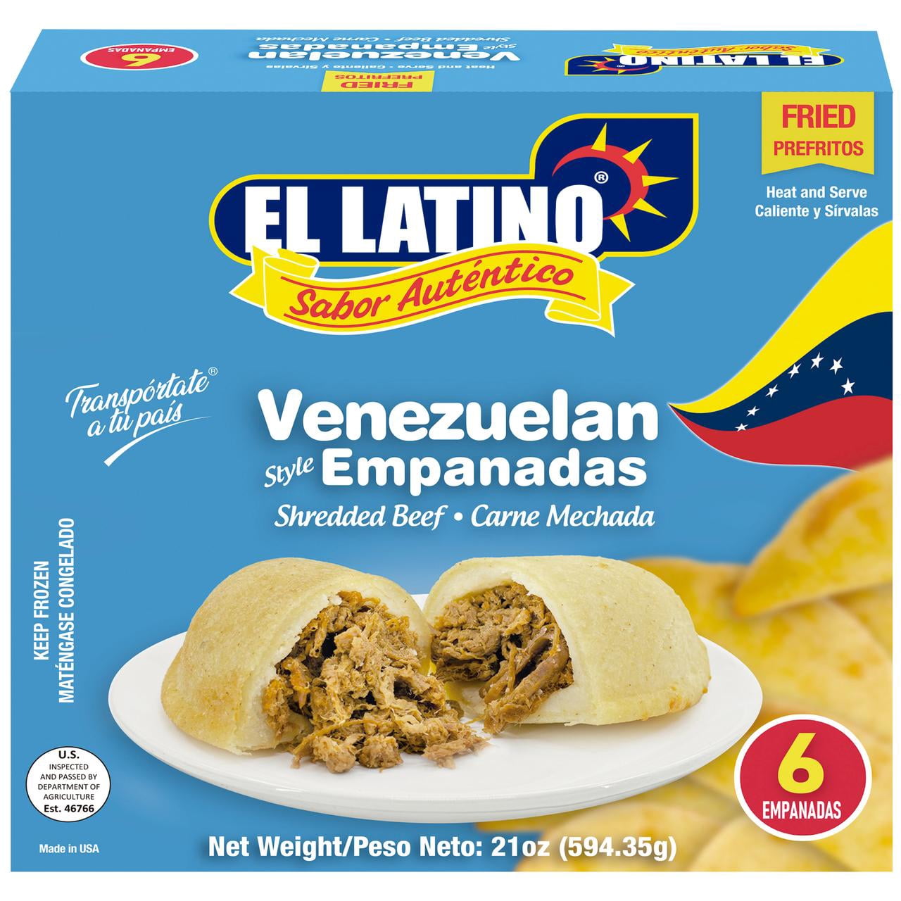 El Latino Empanadas Venezolanas BEEF 21oz 6PK