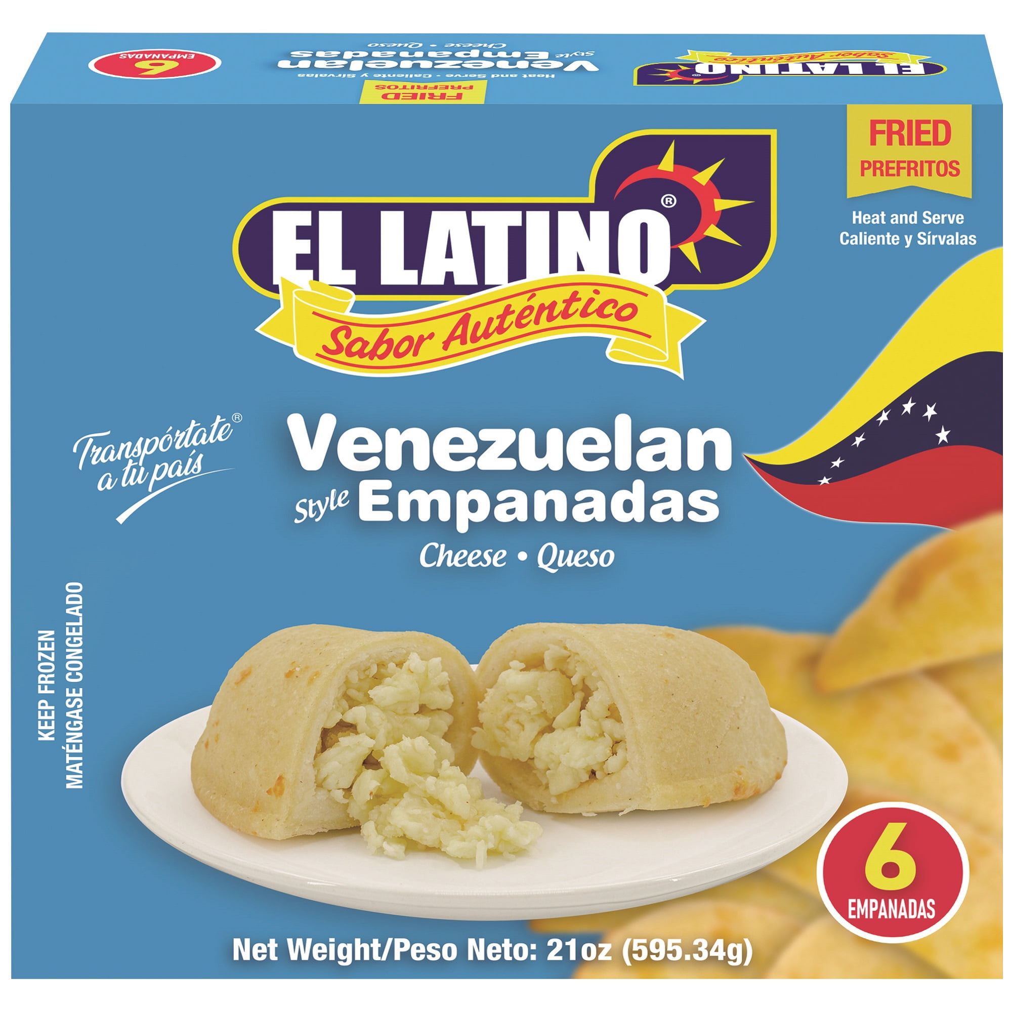 El Latino Empanadas Venezolanas CHEESE 21oz 6PK