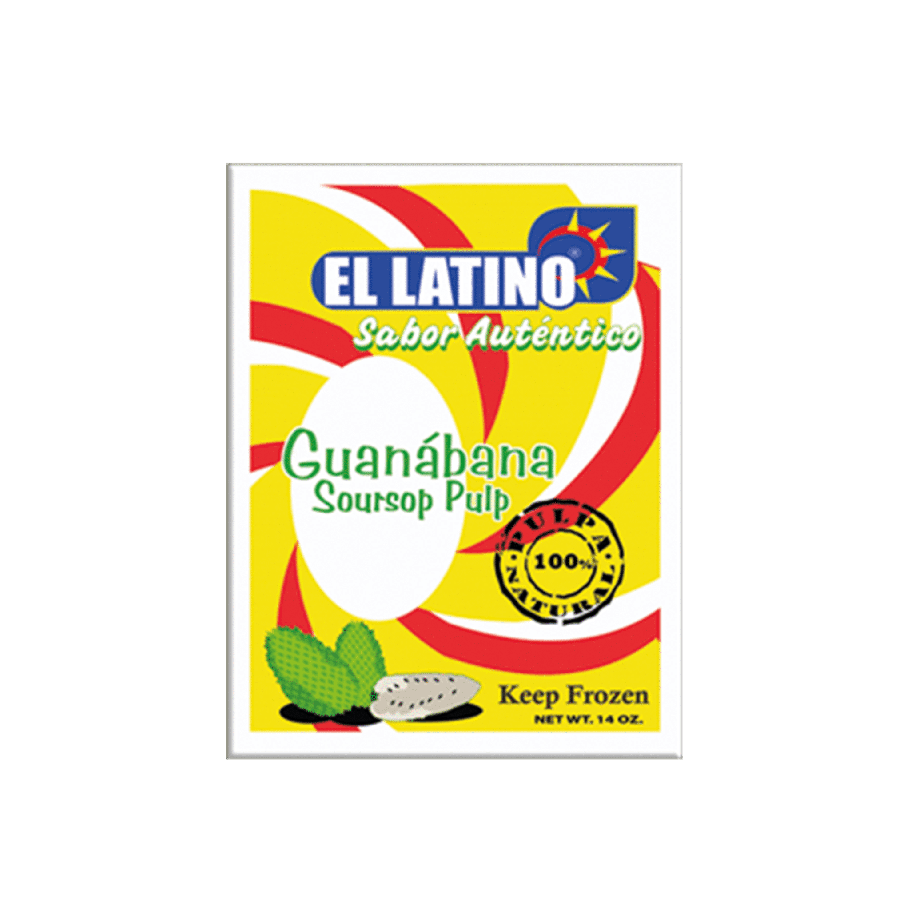 El Latino Guanabana (SourSop) Pulp (No Sugar Added) 32oz. Jugs