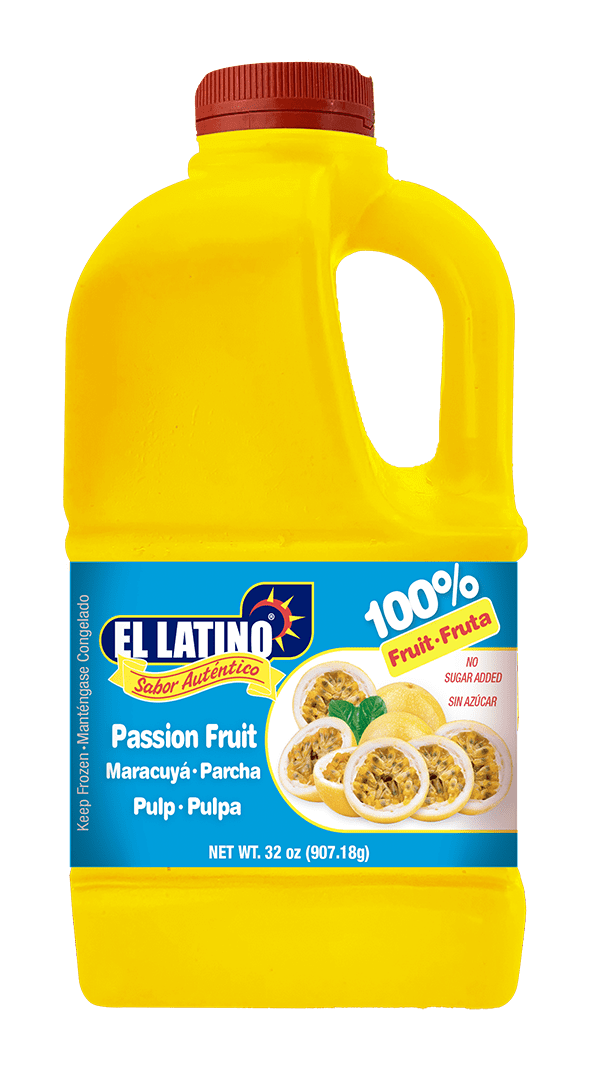 El Latino Maracuya (Passion Fruit) Pulp (No Sugar Added) 32oz. Jugs