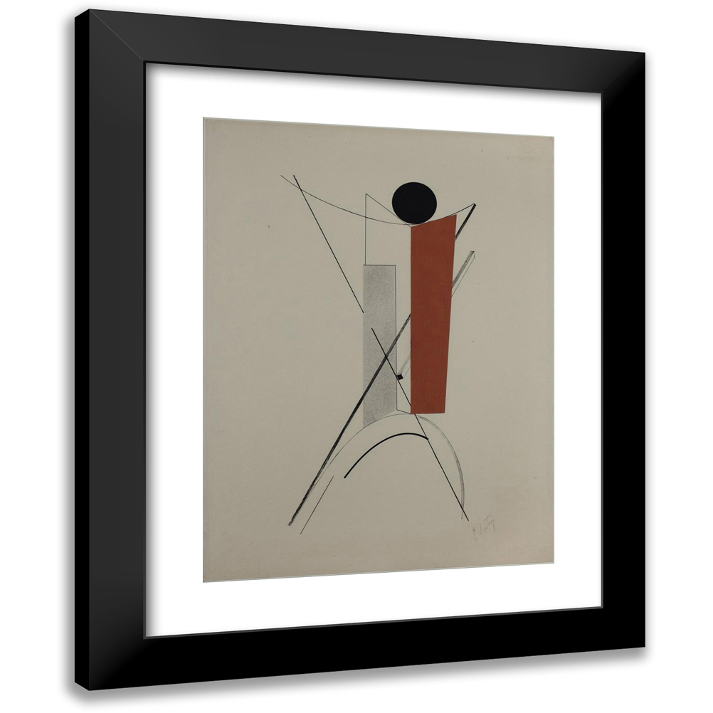 Wee Blue Coo Tableau Encadré - Impression Lazar El Lissitzky Kestnermappe Rob Levnis - Format 23x18 Cm, Cadre Bois, Passe-partout Blanc