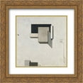 thumbnail image 1 of El Lissitzky 2x Matted 20x20 Gold Ornate Framed Art Print 'Proun 1 C ', 1 of 2