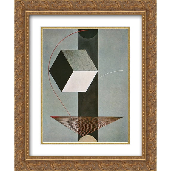 El Lissitzky 2x Matted 20x24 Gold Ornate Framed Art Print 'Proun 99'
