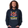 thumbnail image 1 of El Loco Gato Mexican Wrestler Cat Unisex Plus Size Hoodie Brisco Brands 2X, 1 of 6