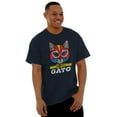 thumbnail image 1 of El Loco Gato Mexican Wrestler Cat Men's Graphic T Shirt Tees Brisco Brands L, 1 of 4