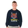 thumbnail image 1 of El Loco Gato Mexican Wrestler Cat Unisex Plus Size Sweatshirt Brisco Brands 2X, 1 of 6