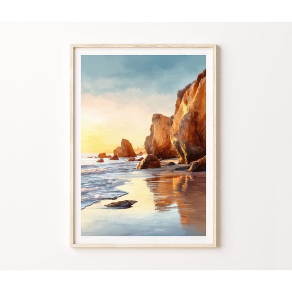 El Matador Beach Malibu California Sunset Wall Art Home Decor