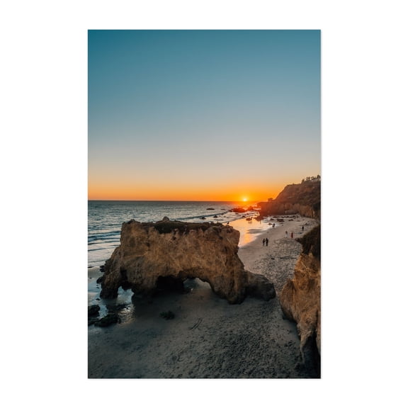 El Matador Sunset, Malibu 04 - Los Angeles California Photography Sunset Beach Coastal Ocean Landscape Scenic Nature Unframed Wall Art Print 4 x 6 inches