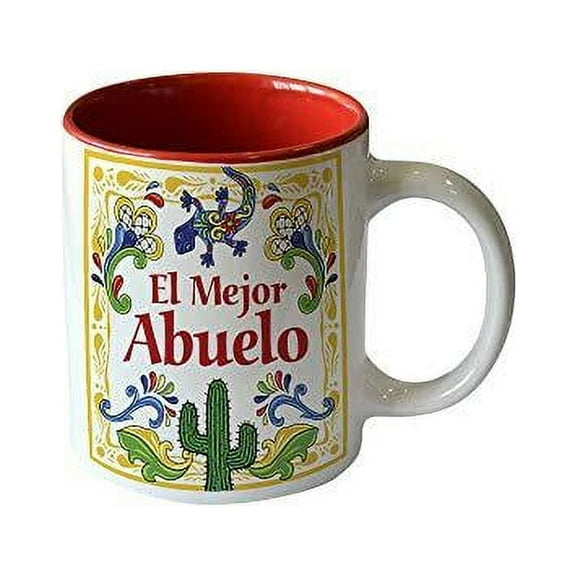 El Mejor Abuelo" Taza De Cafe Ceramic Abuelo Regalos Coffee Mug Yellow(12 oz) | Oktoberfest Haus