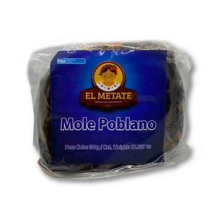 El Metate - Mole Poblano - Authentic Mole Paste from Puebla - 17.63 Oz (500g)(1.1lb)