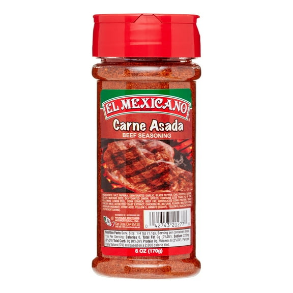 El Mexicano, Carne Asada Seasoning, 6 oz