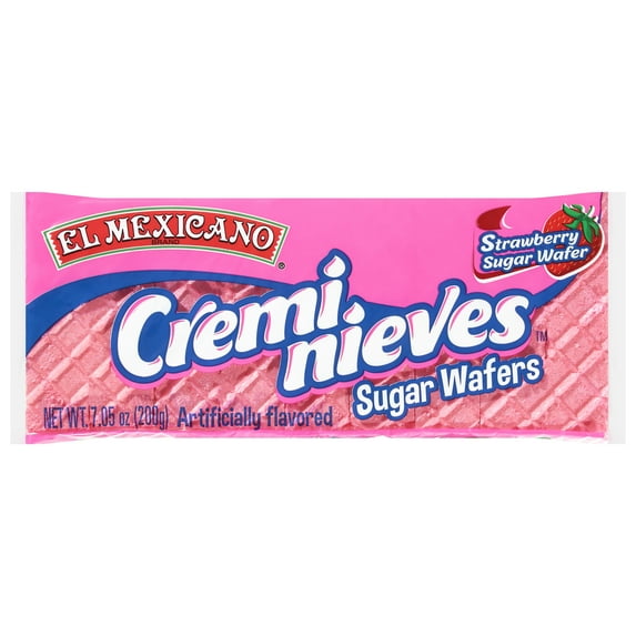 El Mexicano Creminieves Strawberry Sugar Wafers, Galletas Fresa, 7.5 oz