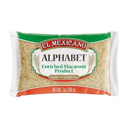 El Mexicano Alphabet Pasta, Letras, 7 oz Bag