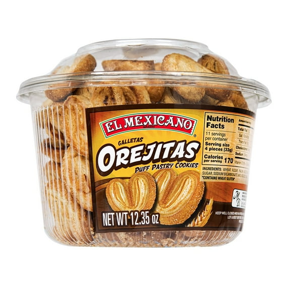 El Mexicano Orejitas, Puff Pastry Cookies, 12.35 oz